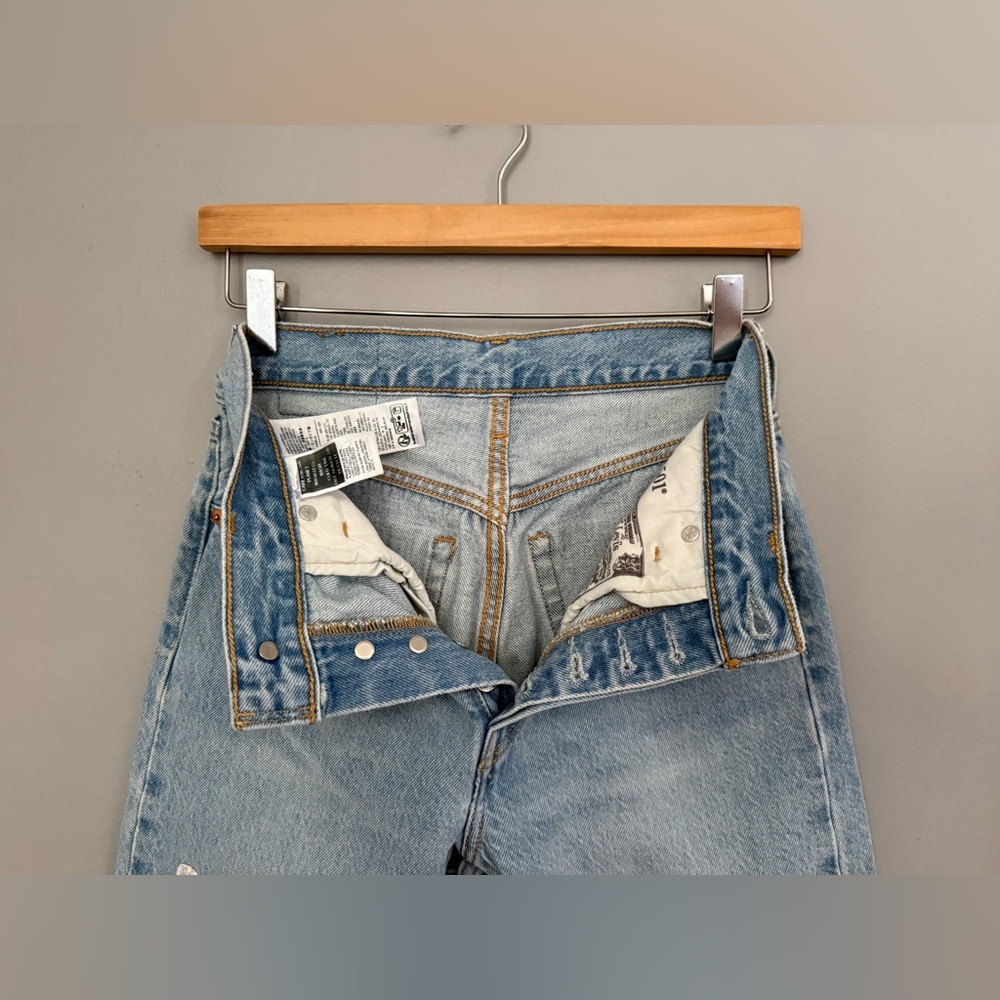 Levi's 501 Patchwork Flower High Rise Straight Le… - image 13